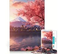 Serene Mount Fuji 1000 Piece Jigsaw Puzzles for Adults Teenagers Recall Boost Calm Escape Smooth Cut Heartfelt Gift (38x26cm)