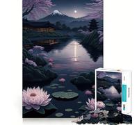 Serene Mount Fuji 1000 Piece Jigsaws for Adults Puzzle Strengthen Memory Warm Time Clean Edge (50x75cm)