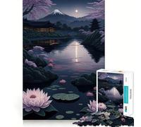 Serene Mount Fuji 1000 Pieces Jigsaw Puzzles for Teenagers Solid Logic Toy Peaceful Fun Precision Cut Amazing Present (38x26cm)