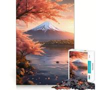 Serene Mount Fuji Adult Jigsaw Puzzles 1000 Pieces Brain Workout Toy Casual Relax Image Assembly Artistic Gift (38x26cm)