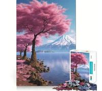 Serene Mount Fuji for Adults 1000 Piece Jigsaw Puzzle Mind Exercise Toy Family Joy Precision Cut Lovely Gift (38x26cm)
