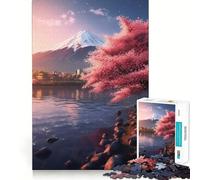 Serene Mount Fuji Jigsaw Puzzle 1000 Piece for Teenagers Logic Train Toy Light Relax Smooth Cut Wall Art Decor (50x75cm)