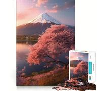 Serene Mount Fuji Jigsaw Puzzles 1000 Piece for Teenagers Enhance Recall Relax Time Exact Edge Creative Gift (38x26cm)