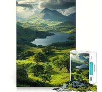 Serene Mountain Lake Puzzle for Teenagers 1000 Pieces Mind Exercise Toy Gentle Relax Design Assembly Xmas Surprise (38x52cm)