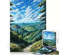 Serene Mountain Valley Path - Nature Landscape Art 1000 Piece Jigsaw Puzzles for Teenagers Jigsaw Logic Train Toy Stress Relief Smooth Cut Memorable Gift (38x26cm)