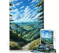 Serene Mountain Valley Path - Nature Landscape Art 1000 Pieces Jigsaw Puzzles for Teenagers Improve Memory Mental Relax Sharp Edge Creative Gift (50x75cm)