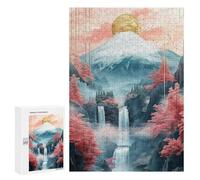 Serene Mountain Waterfall Scene Puzzle 1000 Teile Schwer Puzzle Spielzeug Lernspiel Impossible Herausforderungsspielzeug Für Erwachsene Kinder 300 PCS
