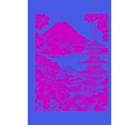 Serene Notes: A 6x9 Japanese-Inspired Writing Journal - Blue Bright Pink: Beautifully Designed College-Ruled Notebook with Cherry Blossom and Pagoda Art