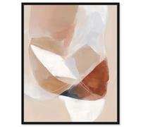Serene Overlap I Canvas Print Brown Art by Art Remedy, Black Frame, 16 x 20