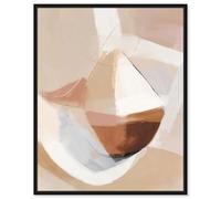 Serene Overlap II Canvas Print Brown Art by Art Remedy, Black Frame, 24 x 30