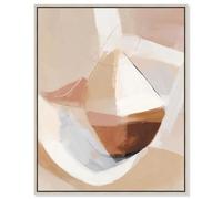Serene Overlap II Canvas Print Brown Art by Art Remedy, Silver Frame, 16 x 20