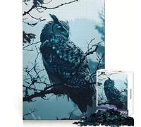 Serene Owl Forrest Trees 1000 Piece Jigsaw Puzzles for Adults Teenagers Recall Boost Calm Escape Smooth Cut Heartfelt Gift (50x75cm)