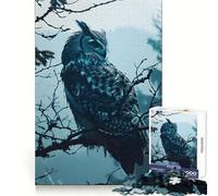 Serene Owl Forrest Trees Puzzles for Teenagers 1000 Pieces Strengthen Recall Calm Pastime Quality Edge Festive Gift (38x26cm)