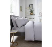'Plain Dyed' Soft Touch 32cm Fitted Bed Sheet Serene Silver Double