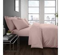 Serene - Blush Pink Fitted Sheet - 32cm Deep - Single Size (190 x 90 x 32cm) - Soft Polycotton - Elastic Corners - Washable Bedding & Linen