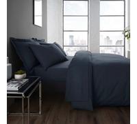 Serene Plain Dyed Soft Touch 32Cm Navy Fitted Bed Sheet