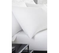 Serene 'Plain Dyed' Soft Touch Pair of Housewife Pillowcases in White | Size: Standard Pillow Case Serene White Standard Pillow Case
