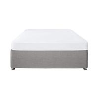 Serene - Plain White Fitted Sheet - 32cm Deep - Double Size Bedding (190 x 140 x 32cm) - Soft Polycotton - Elastic Corners - White Bedding - White Bed Sheets - Washable Bedding & Linen in White