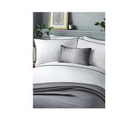 Serene Pom Pom Grey King Duvet Cover Set White/Grey