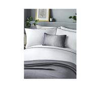 Serene Pom Pom Grey King Duvet Cover Set White/Grey