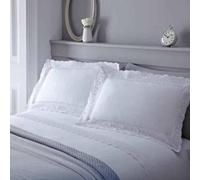 Serene - Renaissance - Easy Care Duvet Cover Set - Double, White