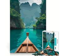 Serene River Journey Teenager Jigsaw Puzzles 1000 Pieces Mind Puzzle Casual Relax Image Assembly Heartfelt Gift (38x26cm)