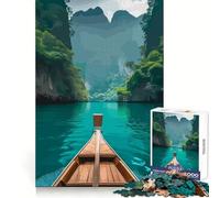 Serene River Journey Teenager Jigsaw Puzzles 1000 Pieces Mind Puzzle Casual Relax Image Assembly Heartfelt Gift (38x26cm)