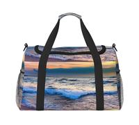 Serene Seaside Sunset Print Daily essentials Large Capacity Hand Carry Bag for Weekend Getaways style Bags
