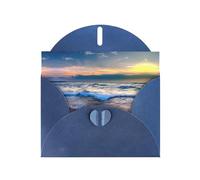 Serene Seaside Sunset print Holiday greeting cards - thank-you cards, invitation cards, double-sided flashing effects