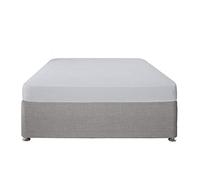 'Plain Dyed' Soft Touch 32cm Fitted Bed Sheet Serene Silver Double
