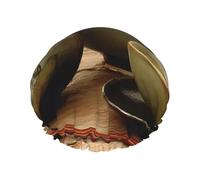 Serene Sip Double Layer Shower Cap with Comfort Skin Friendly Design for Hair Protection During Bathing