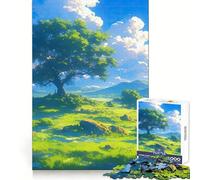 Serene Sky Giants 1000 Piece Jigsaw Puzzle for Adults Smart Reason Toy Home Enjoy Sharp Edge Santa Wish Item (38x52cm)