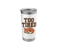 Serene Sleeping Fox, Too Tired Stainless Steel Insulated Tumbler