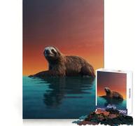 Serene Sloth at Sunset Jigsaw Puzzle 1000 Piece for Teenagers Logic Train Toy Light Relax Smooth Cut Wall Art Decor (50x75cm)