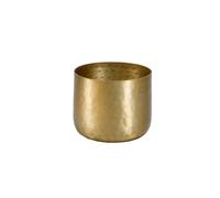 Serene Spaces Living Antique Brass Look Gold Hammered Pots, Indoor Planter Pot, Decorative Accent for Potted Plants, Gold Flower Vase for Wedding or Event Centerpiece, Small (Pack of 1)