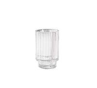 Serene Spaces Living Clear Ribbed Glass Votive Holder, Perfect for Weddings and Home Décor, Measures 5" Tall and 3.5" Diameter