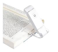 Serene Stock Book Light - Eye-Caring Reading Light with 3 Color Modes & 3 Brightness Levels, Clip-On, USB Rechargeable, Dimmable Portable Lamp with Swing Head for Bedtime Reading
