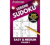 Serene Sudoku: Easy & Medium Low-Stress Puzzles with Solutions (Volume 3 - Pink) (Relaxing Sudoku Puzzles - Very Easy to Medium Series)