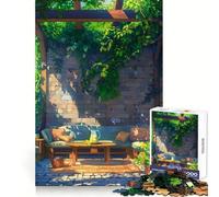 Serene Summer Porch 1000 Pieces Jigsaw Puzzles for Teenagers Improve Memory Mental Relax Sharp Edge Creative Gift (38x26cm)