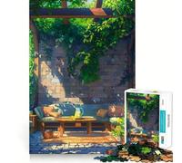 Serene Summer Porch 1000 Pieces Jigsaw Puzzles for Teenagers Improve Memory Mental Relax Sharp Edge Creative Gift (38x26cm)