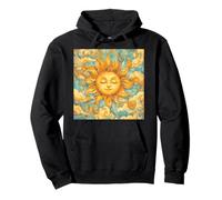 Serene Sun With A Peaceful Face Pullover Hoodie