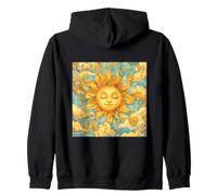Serene Sun With A Peaceful Face Zip Hoodie
