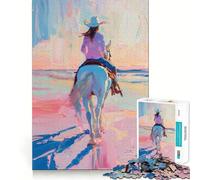 Serene Sunset Ride Jigsaw Puzzles 1000 Piece for Adults Strengthen Recall Leisure Fun Quality Edge Elegant Gift (38x52cm)