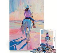 Serene Sunset Ride Jigsaw Puzzles 1000 Piece for Adults Strengthen Recall Leisure Fun Quality Edge Elegant Gift (38x52cm)
