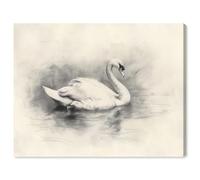 Serene Swan Canvas Print Animal Illustrations by Art Remedy, Gallery Wrapped, 24 x 20