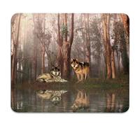 Serene Trees Refuge A Pair Of Wolves Mouse Pad Smooth Mousepads Portable Mouse Mat For Laptop Office Pc 25X30Cm