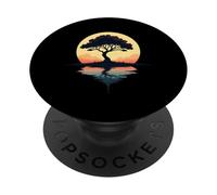 Serene Twilight Tree Reflections At Sunset PopSockets Adhesive PopGrip
