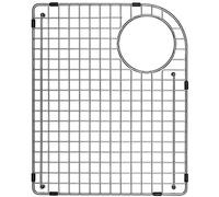 Serene Valley Sink Bottom Grid 14-1/4" x 17-5/8", Rear Corner Drain with Radius 3-3/4", Sink Grid Stainless Steel NDG1417LR.