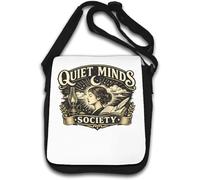 Serene Woman Reflecting Under Moonlight Shoulder Bag White