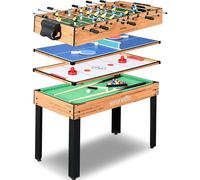 SereneLife 4-in-1 Speeltafel 122 cm: Pingpong, Foosball, Pool & Air Hockey met accessoires | SLMTGTBL41
